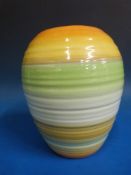 Shelley Art Deco vase in orange, yellow,