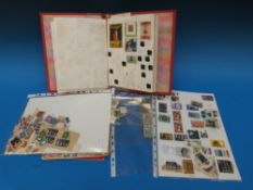 A quantity of matchbox labels and various stamps