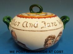 Royal Doulton Seriesware twin-handled pot with motif 