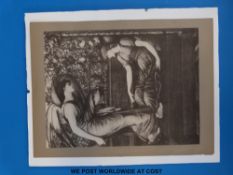 Sir Edward Burne-Jones (1833-1898) print Cupid & Psyche (28 x 20cm)