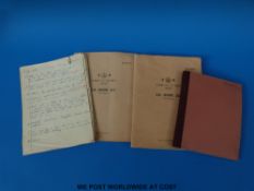Three notebooks relating to training for telephone operators, dated 1955,