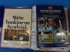 A collection of various sporting programmes to include hockey, cricket,