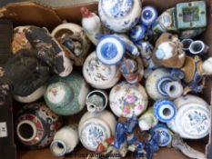 A collection of Chinese ginger jars,