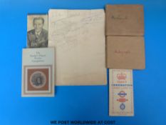 Circa mid 20thC autograph books with various signatures of stage screen including Tommy Trinder and