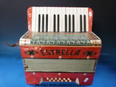 A 12 bass accordion by Estrella,