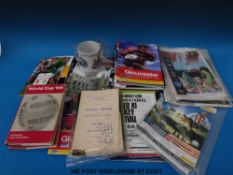 A selection of football memorabilia including three Manchester United programmes for the European