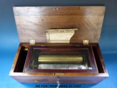 A cylinder musical box,