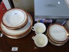 A collection of Royal Graffton Majestic dinnerware together with a pair of Worcester cups and