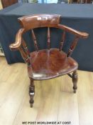 An elm-seated elbow chair