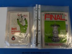 A collection of football programmes etc circa 1950's onwards including Wembley