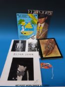 Autographed Elton John material and related items,