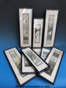 Ten Japanese pictures of birds, some with seal marks,