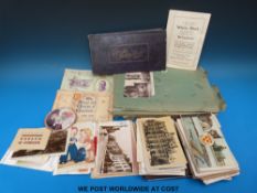 A collection of largely World War I era postcards including transport, Ireland,