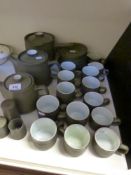 A quantity of Denby green stoneware teaware,