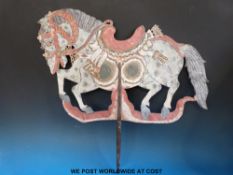 A large pierced hide Indonesian puppet (60cm x 45cm)