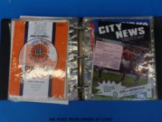 A folder of football programmes including Bristol City,