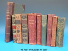 A collection of late 19th early 20th century bindings for works of literature including 'Pilgrim's