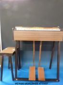 A miniature child's bellows-operated organ complete with stool by 