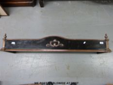 A copper mounted Art Nouveau style fire fender