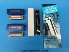Two Hohner Blues harp harmonicas in unused condition,