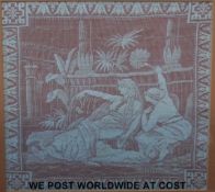 A fine silk thread 'Tibetan Sherpa' by 'Vidyanand Saha' together with a lace work picture of an