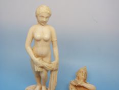 Three European ivory carvings to include a classical nude,