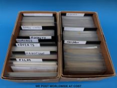 Tow boxes of postcards to include animals, children, actresses, royal,