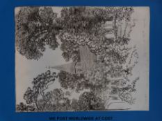 Hugh Thomson original pen & ink illustration for Highways & Byways in Middlesex by Walter Jerrold