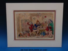 James Gillray coloured caricature engraving, Un Petit Souper a la Parisienne,