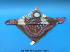 A boxed Hermes scarf