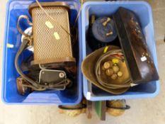 Mixed cameras, vintage aqualung depth master, various weights and scales,
