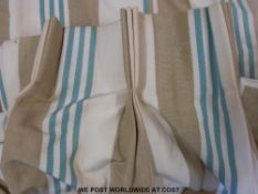 Four Roman blinds (each 120 x 120) together with a matching pair of lined curtains (210 cm drop)