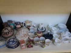A collection of mixed ceramics including Arthur Wood, Poutney & Co.