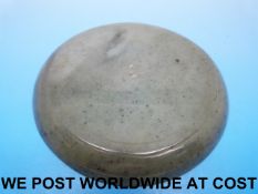 A small Chinese pale celadon jade snuff dish,