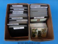 Two boxes of topographical postcards to include Birmingham, Worcestershire, Warwickshire,