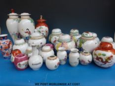 A large collection of Chinese vases and ginger jars.