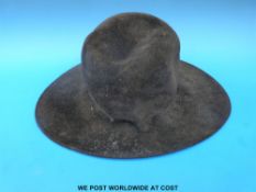 A black felt hat by 'Jane Smith Straw Hats',