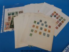 Loose album pages including early China and France