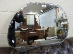 An Art Deco style wall mirror (width 72cm)