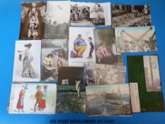 Sundry postcards, WW1 interest, humorous, 1937 Coronation, Antarctic heroes, exhibitions,