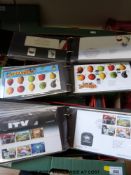 Fourteen albums of mainly GB presentation packs