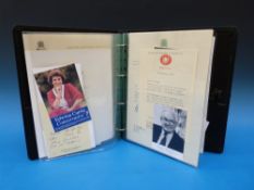 An album of modern political autographs, mostly letters, photographs etc including Edward Heath,