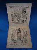 Mary V. Wheelhouse two original pen & ink illustrations for Mrs.