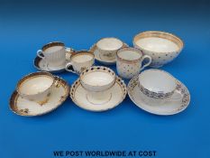 A collection of Caughley tea bowls,