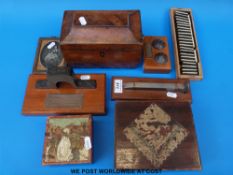 A mounted section of GWR broad gauge rail, mounted pair of SS Great Britain rivets,