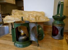 Original 1944 Railway Signal Lantern Lamp.