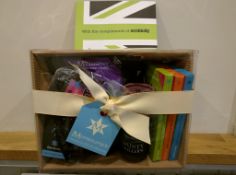 A Montezuma's Chocolate hamper & large Fox's Biscuit Selection Tin (600g, mainly chocolate).