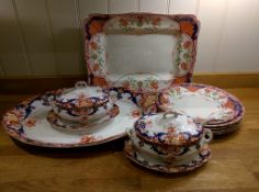 Incomplete set of ornate Stoke semi Porcelain.