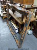 Very large mirror/ picture frame with painted a rust effect (187cm x125cm)