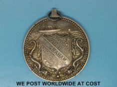 A Victorian white metal Shanghai jubilee medal, named to J Graham,